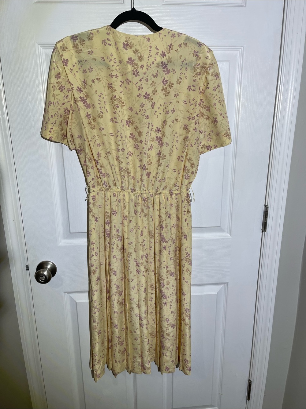 Leslie Fay Vintage Cottagecore Floral Pleated Dress with Matching belt EVC Sz 12 - Picture 6 of 7